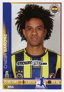 Sticker Cristian Baroni - Spor Toto Süper Lig 2012-2013 - Panini