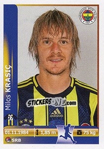 Sticker Milos Krasic - Spor Toto Süper Lig 2012-2013 n. 106 - Panini
