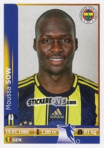 Sticker Moussa Sow - Spor Toto Süper Lig 2012-2013 n. 110 - Panini