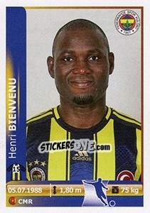 Sticker Henri Bienvenu - Spor Toto Süper Lig 2012-2013 n. 112 - Panini