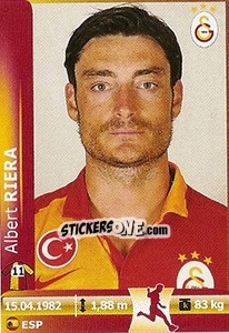 Sticker Albert Riera - Spor Toto Süper Lig 2012-2013 n. 125 - Panini