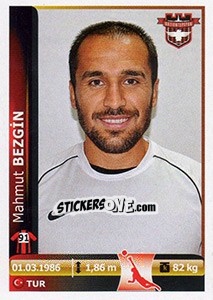 Figurina Mahmut Bezgin - Spor Toto Süper Lig 2012-2013 - Panini