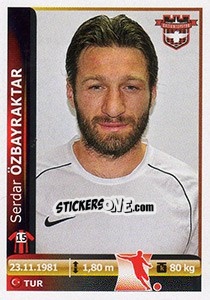 Sticker Serdar Ozbayraktar - Spor Toto Süper Lig 2012-2013 n. 153 - Panini