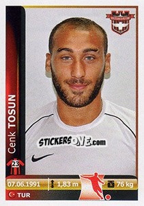 Sticker Cenk Tosun - Spor Toto Süper Lig 2012-2013 n. 155 - Panini
