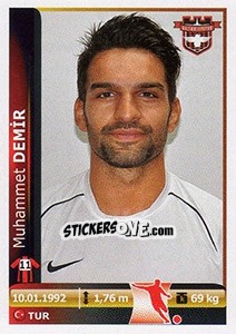 Sticker Muhammet Demir - Spor Toto Süper Lig 2012-2013 n. 156 - Panini