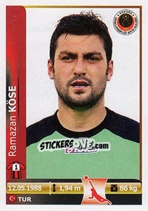 Sticker Ramazan Kose - Spor Toto Süper Lig 2012-2013 n. 160 - Panini