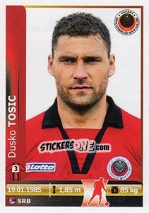 Sticker Dusko Tosic - Spor Toto Süper Lig 2012-2013 n. 164 - Panini