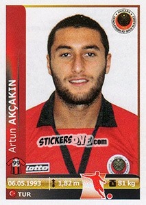 Sticker Artun Akcakin - Spor Toto Süper Lig 2012-2013 - Panini