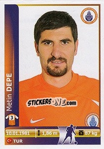 Sticker Metin Depe - Spor Toto Süper Lig 2012-2013 - Panini