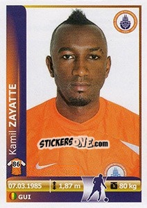 Cromo Kamil Zayatte - Spor Toto Süper Lig 2012-2013 n. 184 - Panini