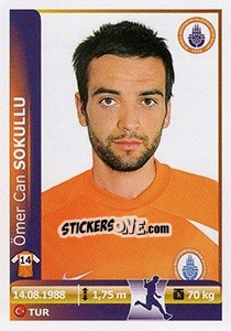 Sticker Omer Can Sokullu - Spor Toto Süper Lig 2012-2013 n. 188 - Panini