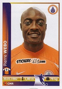 Sticker Pierre Webo - Spor Toto Süper Lig 2012-2013 n. 199 - Panini
