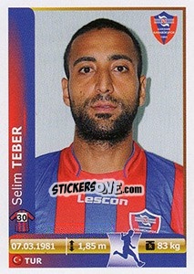 Sticker Selim Teber - Spor Toto Süper Lig 2012-2013 - Panini