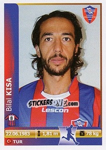 Figurina Bilal Kisa - Spor Toto Süper Lig 2012-2013 n. 214 - Panini