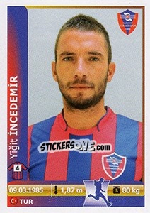 Sticker Yigit Incedemir - Spor Toto Süper Lig 2012-2013 - Panini