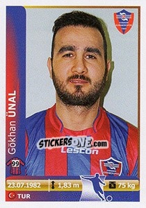 Sticker Gokhan Unal - Spor Toto Süper Lig 2012-2013 n. 218 - Panini