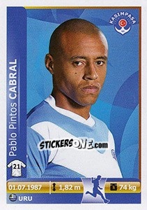 Sticker Pablo Pintos Cabral - Spor Toto Süper Lig 2012-2013 n. 233 - Panini