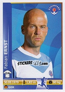 Sticker Fabian Ernst - Spor Toto Süper Lig 2012-2013 n. 235 - Panini