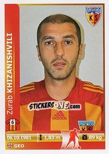 Sticker Zurab Khizanishvili - Spor Toto Süper Lig 2012-2013 - Panini