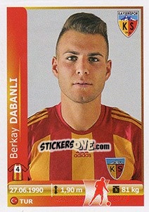Sticker Berkay Dabanli - Spor Toto Süper Lig 2012-2013 n. 254 - Panini
