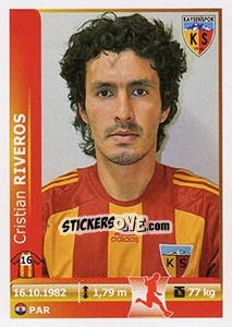 Sticker Cristian Riveros - Spor Toto Süper Lig 2012-2013 - Panini