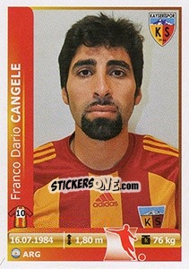 Cromo Franco Dario Cangele - Spor Toto Süper Lig 2012-2013 - Panini