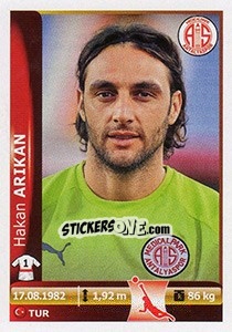Sticker Hakan Arikan - Spor Toto Süper Lig 2012-2013 - Panini