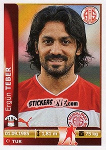 Sticker Ergun Teber - Spor Toto Süper Lig 2012-2013 - Panini