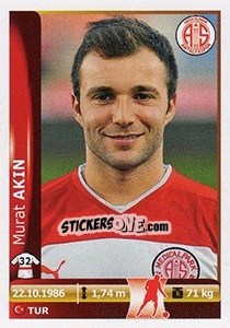 Sticker Murat Akin - Spor Toto Süper Lig 2012-2013 n. 277 - Panini