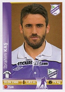 Sticker Ibrahim Kas - Spor Toto Süper Lig 2012-2013 n. 315 - Panini