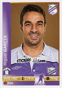 Sticker Miguel Garcia - Spor Toto Süper Lig 2012-2013 n. 318 - Panini