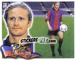 Sticker 21. Petit (BARCELONA) - Liga Spagnola 2000-2001 n. 526 - Colecciones ESTE