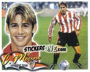 Sticker 23. Carlos Merino (ATHLETIC BILBAO) - Liga Spagnola 2000-2001 n. 528 - Colecciones ESTE