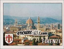 Cromo Panorama of Firenze - FIFA World Cup Italia 1990 - Panini
