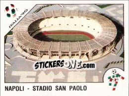 Figurina Napoli - Stadio San Paolo - FIFA World Cup Italia 1990 - Panini