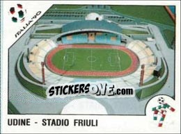 Figurina Udine - Stadio Friuli - FIFA World Cup Italia 1990 - Panini