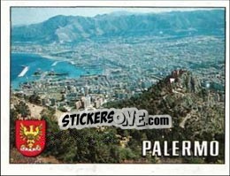 Cromo Panorama of Palermo - FIFA World Cup Italia 1990 - Panini