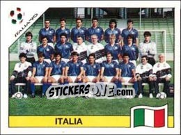 Figurina Team Photo Italia - FIFA World Cup Italia 1990 - Panini