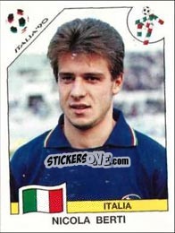Figurina Nicola Berti - FIFA World Cup Italia 1990 - Panini