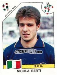 Sticker Nicola Berti - FIFA World Cup Italia 1990 n. 48 - Panini