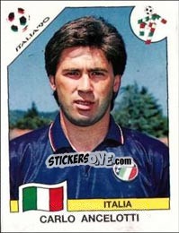 Cromo Carlo Ancelotti - FIFA World Cup Italia 1990 - Panini