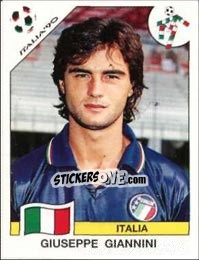 Figurina Giuseppe Giannini - FIFA World Cup Italia 1990 - Panini