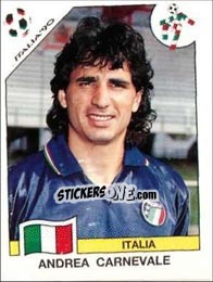 Cromo Andrea Carnevale - FIFA World Cup Italia 1990 - Panini