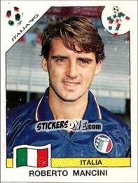 Sticker Roberto Mancini - FIFA World Cup Italia 1990 n. 56 - Panini