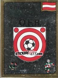 Sticker Osterreichiescher Fussball-Bund Emblem - FIFA World Cup Italia 1990 - Panini