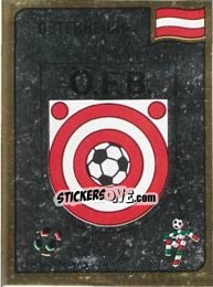 Sticker Osterreichiescher Fussball-Bund Emblem - FIFA World Cup Italia 1990 n. 57 - Panini