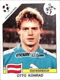 Sticker Otto Konrad - FIFA World Cup Italia 1990 - Panini