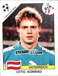 Cromo Otto Konrad - FIFA World Cup Italia 1990 - Panini