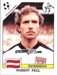 Figurina Robert Pecl - FIFA World Cup Italia 1990 - Panini