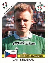 Sticker Jan Stejskal - FIFA World Cup Italia 1990 - Panini